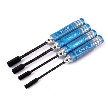 Screwdriver Wrench 4Pcs RC Metal Hex Nut Driver Set GLlew Homewares