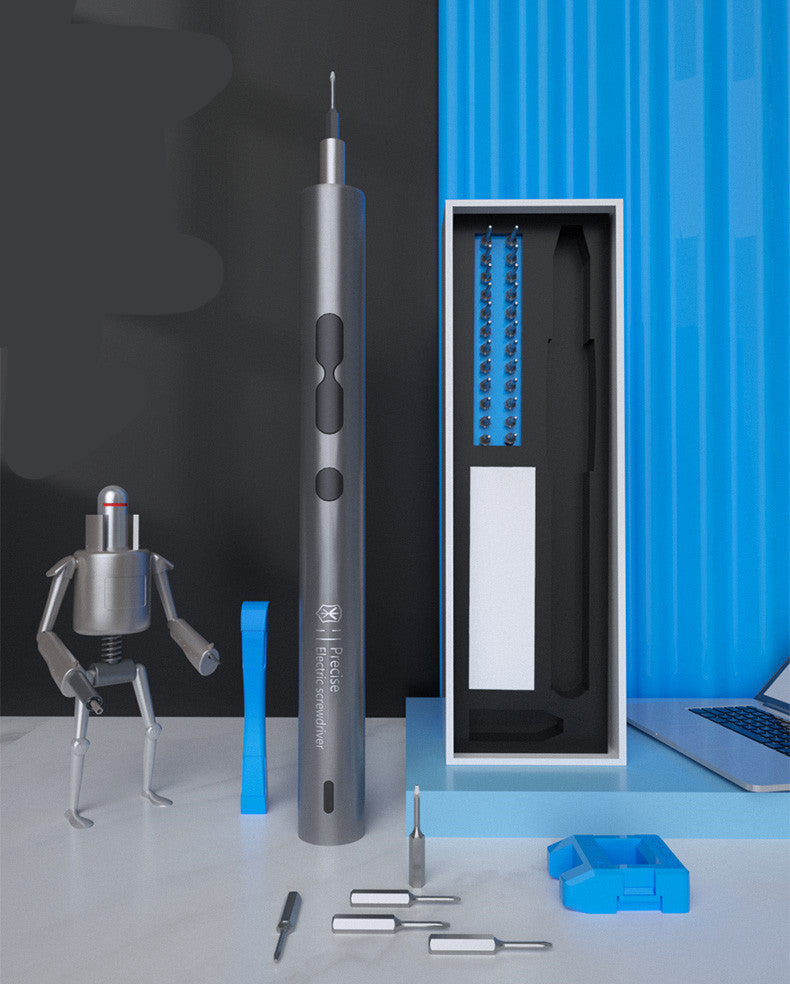 Electric Screwdriver, Rechargeable Household Electric Screwdriver, Small Mini Precision Set GLlew Homewares