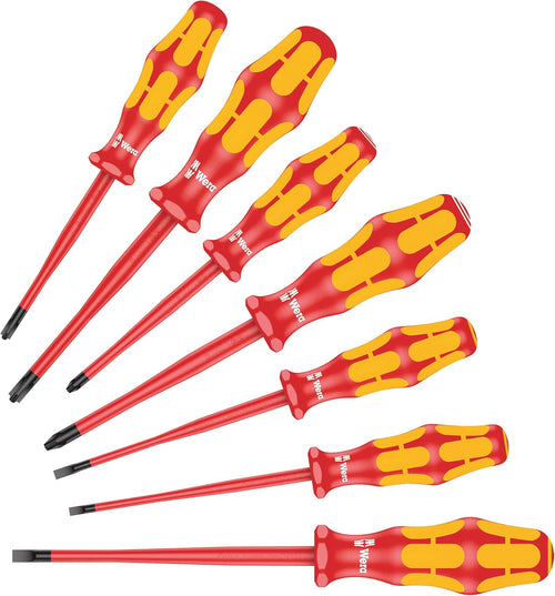05135961001 Screwdriver Set Kraftform Plusserie 100" 160Iss-7 Pcs, Red-Yellow
